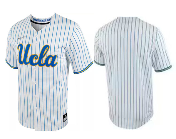 Men's UCLA Bruins Blank White Stitched Baseball Jersey